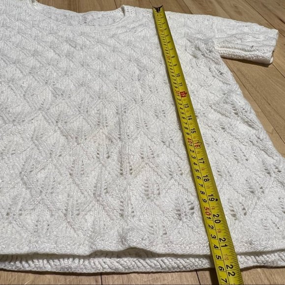 Vintage laced knit short sleeve sweater - Picture 7 of 7
